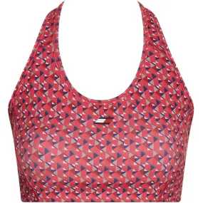 Tommy Hilfiger Womens Mid Intensity Racer Bra Small Island Geo Pink
