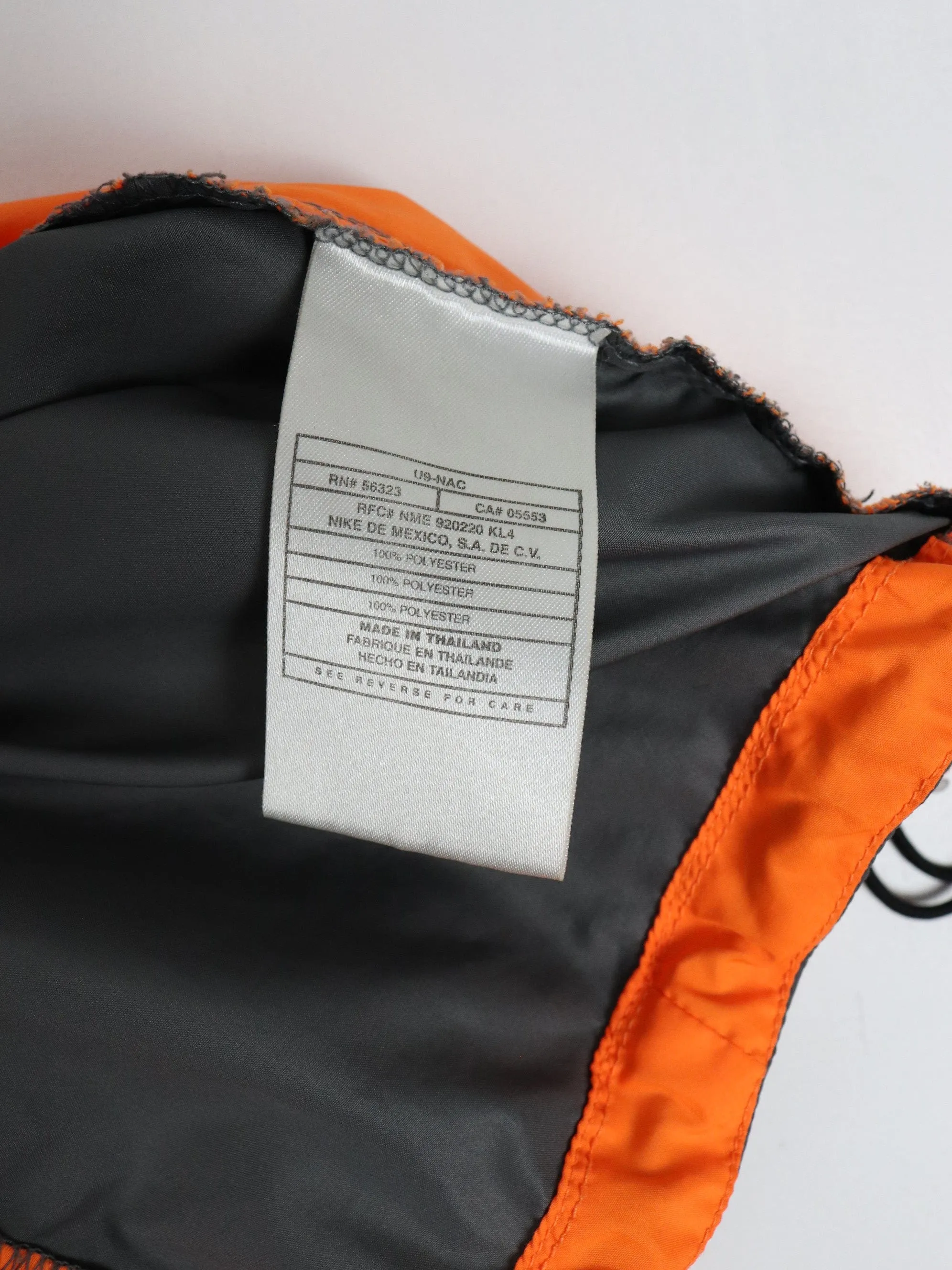 Vintage Nike Windbreaker Mens Medium Orange Motorola Jacket