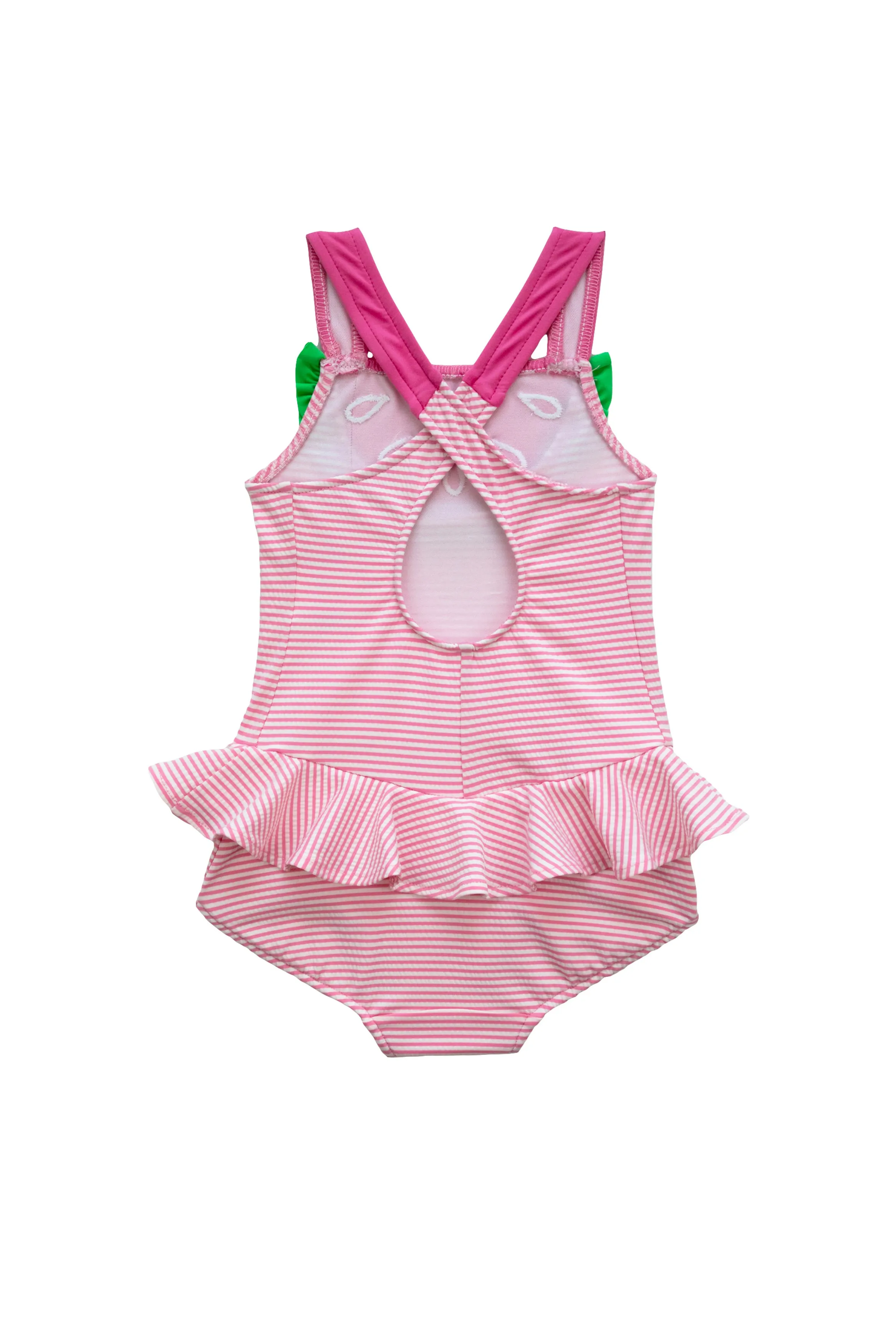 Watermelon Seersucker Swimsuit