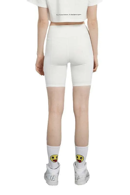 White Biker Shorts