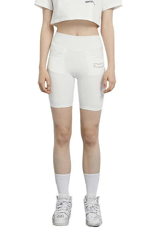White Biker Shorts