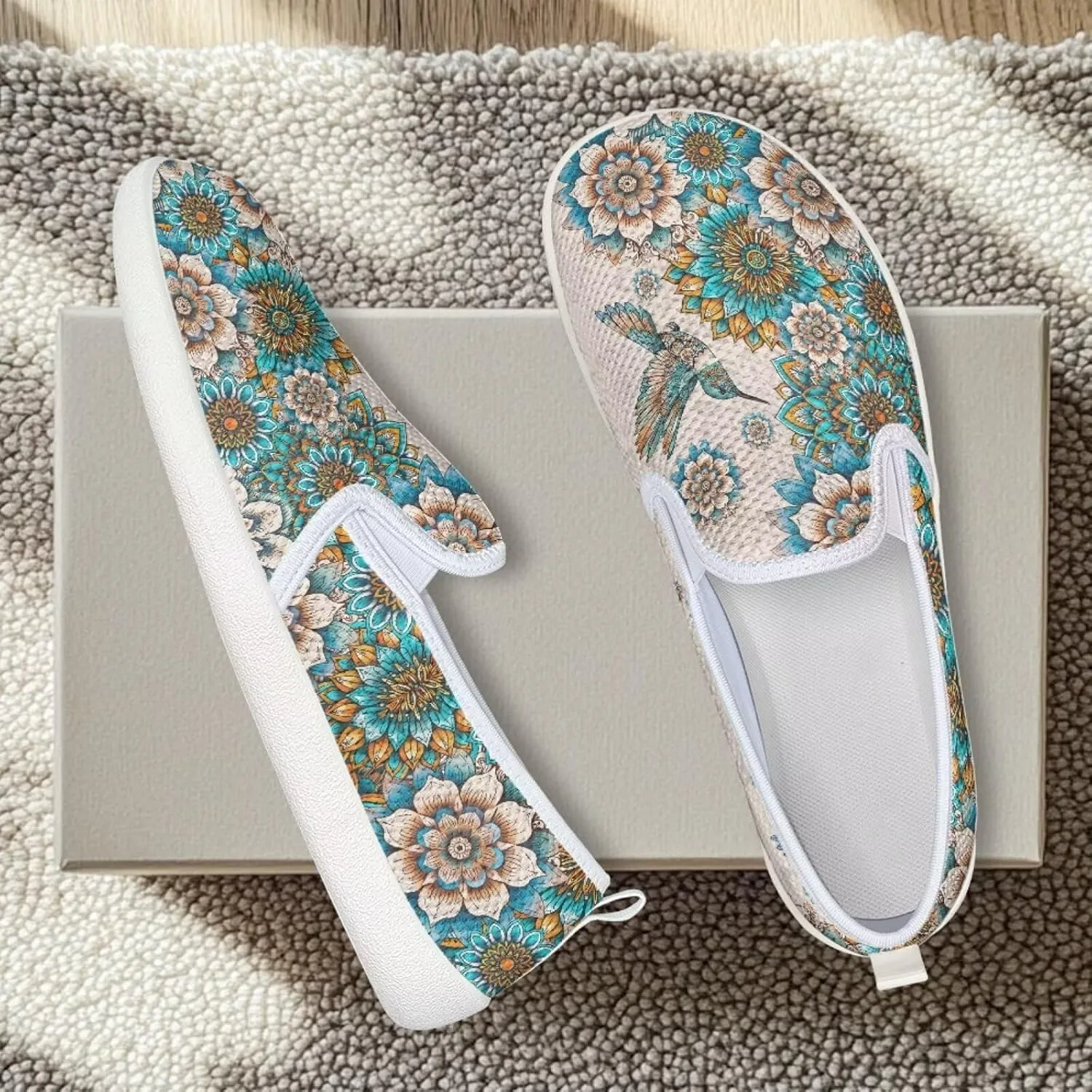 Women Slip on Sneaker Casual Flat Loafers Mesh Breathable Sport Shoes Women’s Work Loafers Athletic Trainers Footwear