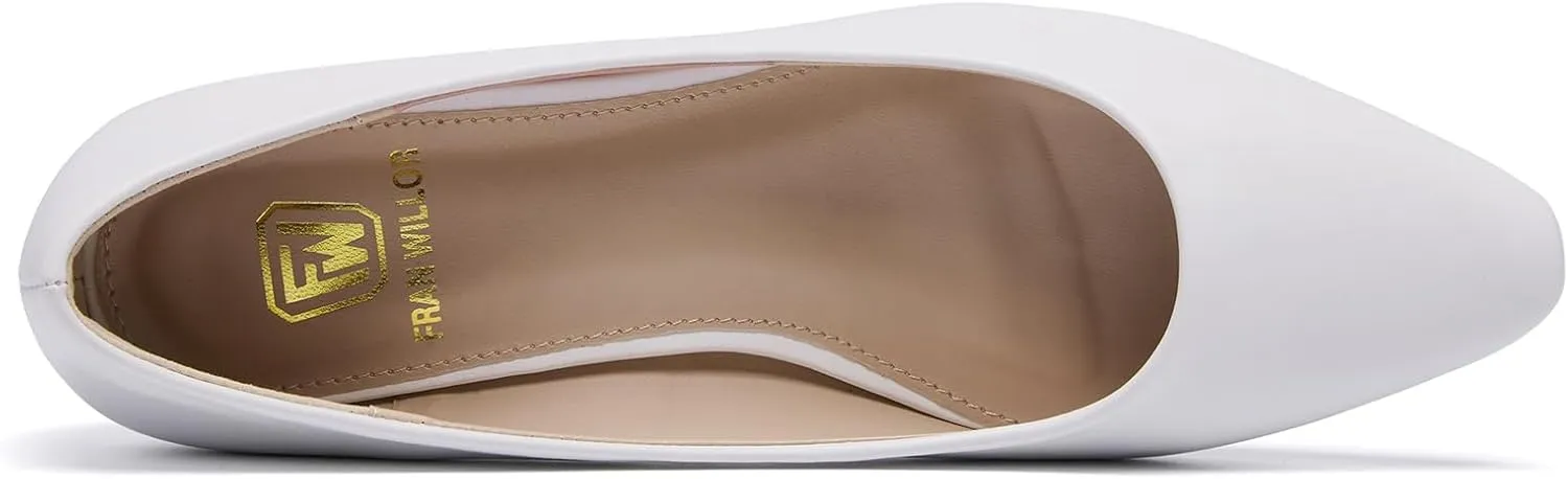 Women's Low Chunky Heels Pumps Comfortable Pointed Toe Dressy Work Shoes