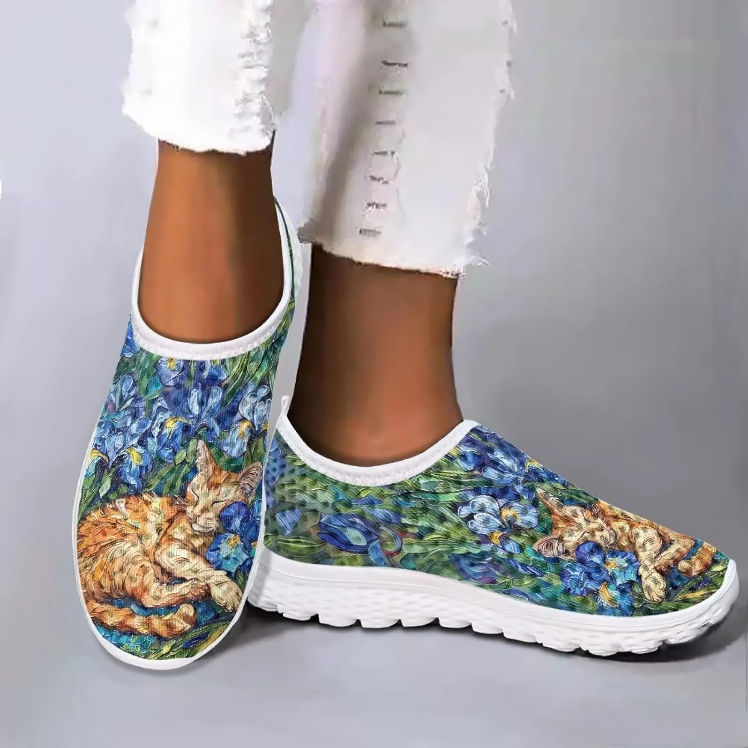 Womens Mesh Sneakers Non Slip Running Tennis Shoes Women Lightweight Soft Sole Walking Shoes