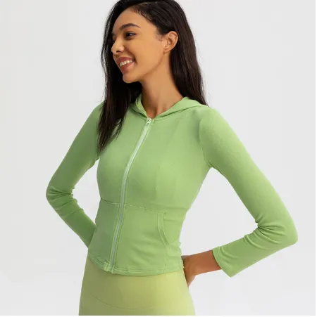 Women'S Sports Jackets Are Thin, Tight-Fitting Stretch And Quick-Drying Yoga Clothes, Running Tops, Long-Sleeved Fitness Clothes