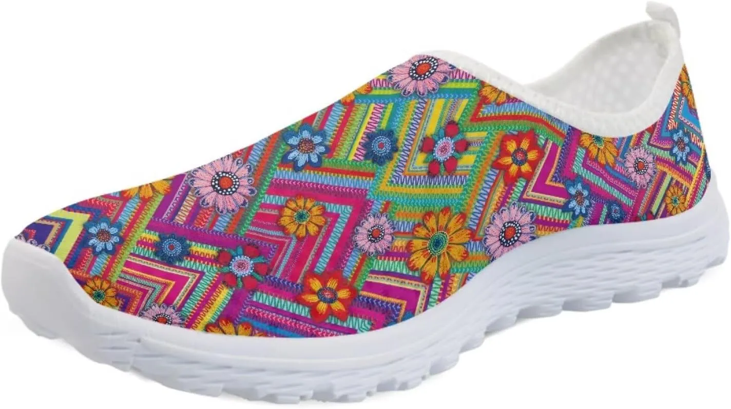 Women's Walking Shoes, Breathable Slip on Tennis Shoes Comfortable Sneakers, Casual Mesh Lightweight Athletic Sneakers