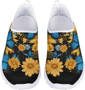 Women's Walking Shoes, Breathable Slip on Tennis Shoes Comfortable Sneakers, Casual Mesh Lightweight Athletic Sneakers