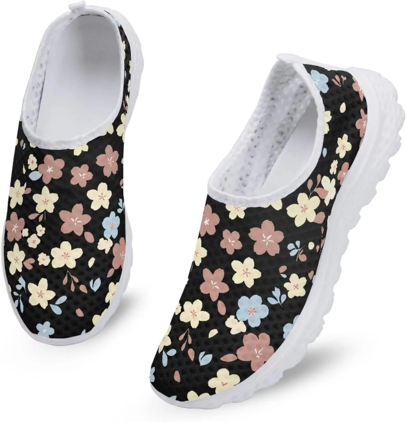 Women's Walking Shoes, Breathable Slip on Tennis Shoes Comfortable Sneakers, Casual Mesh Lightweight Athletic Sneakers