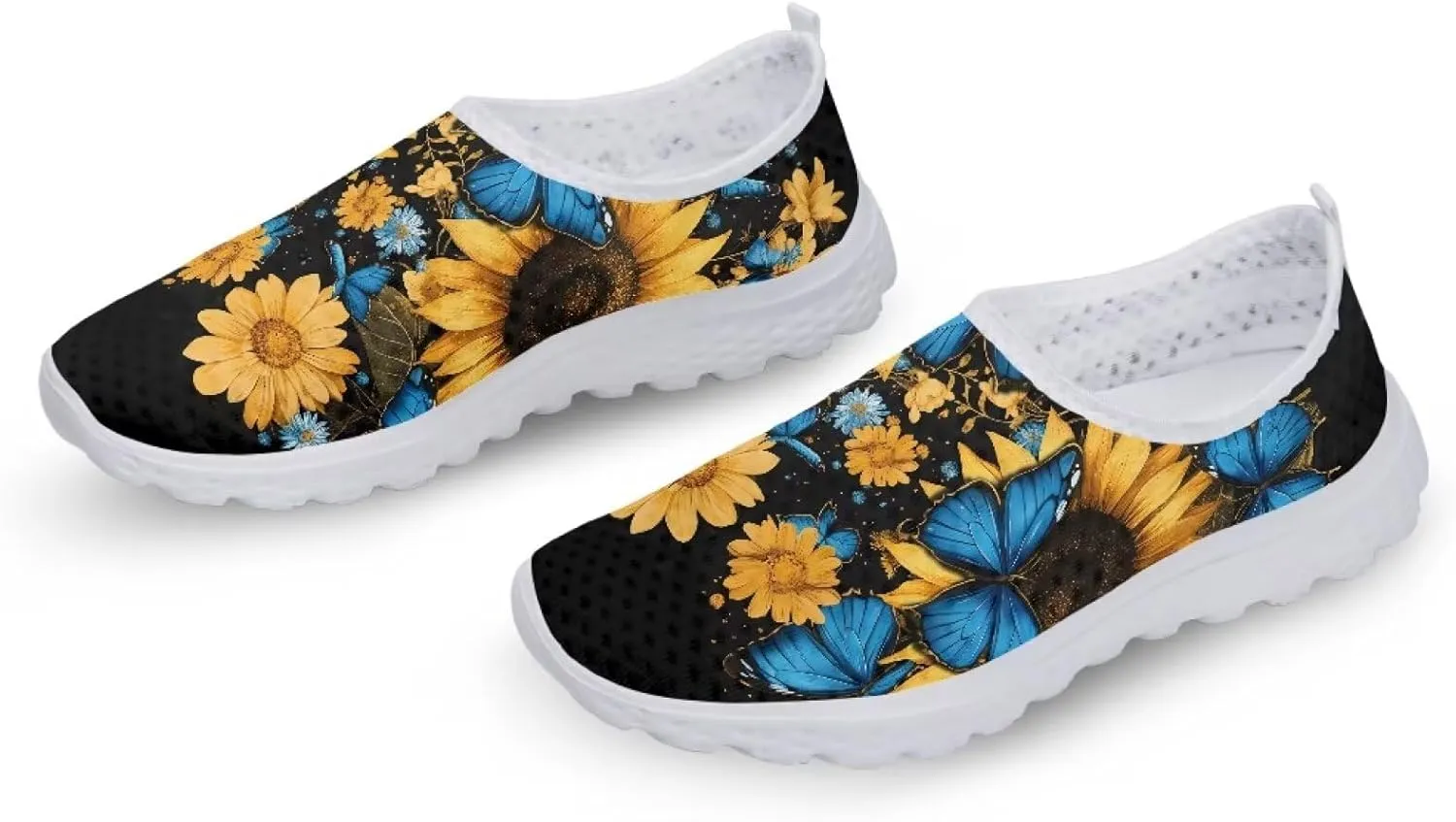 Women's Walking Shoes, Breathable Slip on Tennis Shoes Comfortable Sneakers, Casual Mesh Lightweight Athletic Sneakers