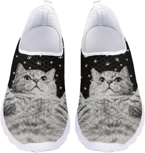 Women's Walking Shoes, Breathable Slip on Tennis Shoes Comfortable Sneakers, Casual Mesh Lightweight Athletic Sneakers