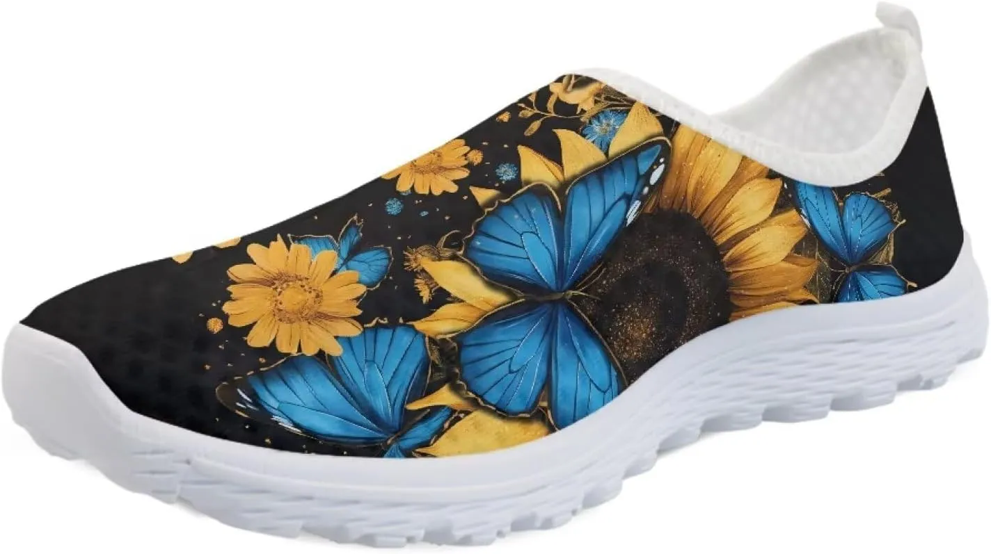 Women's Walking Shoes, Breathable Slip on Tennis Shoes Comfortable Sneakers, Casual Mesh Lightweight Athletic Sneakers