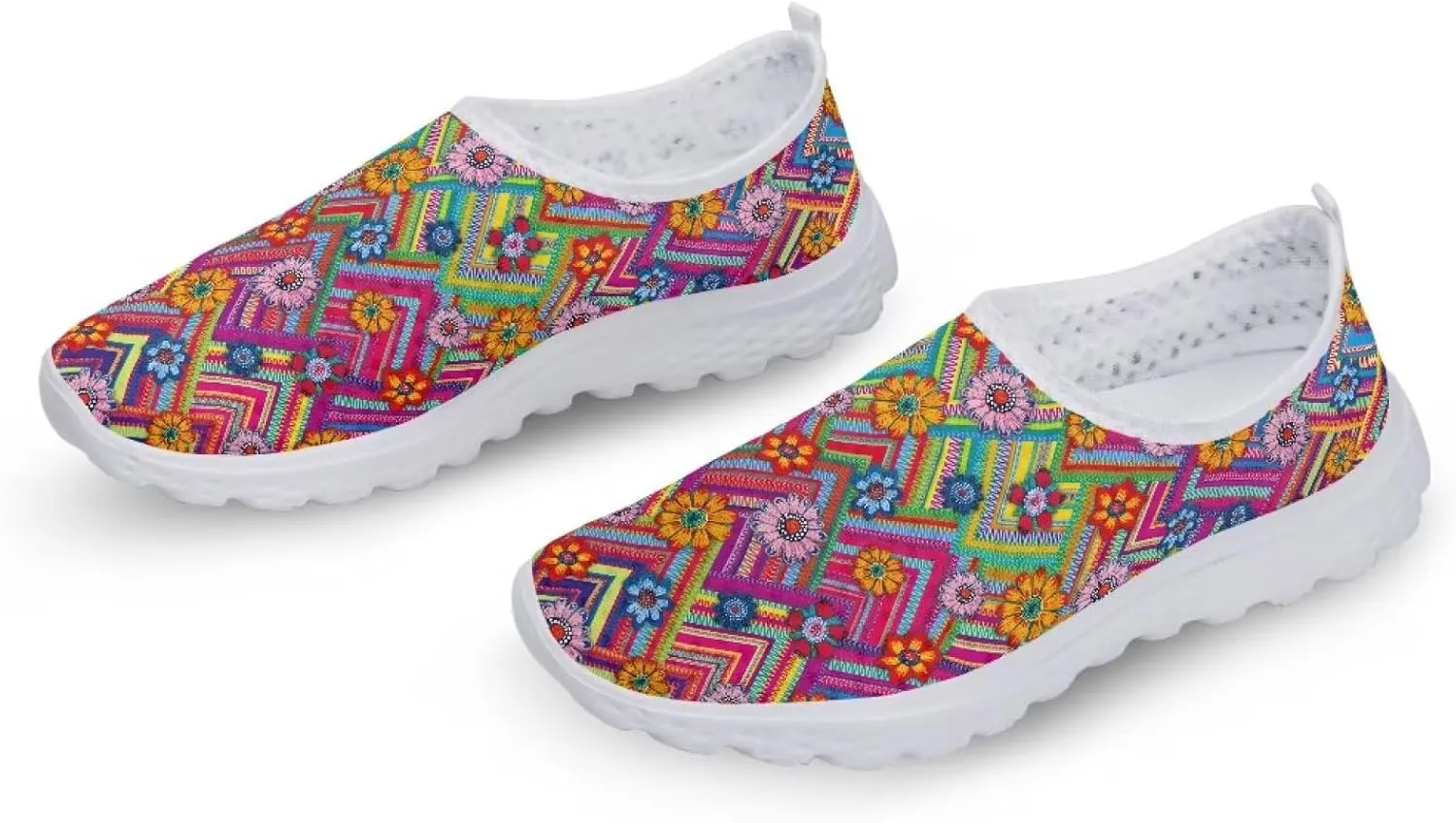 Women's Walking Shoes, Breathable Slip on Tennis Shoes Comfortable Sneakers, Casual Mesh Lightweight Athletic Sneakers