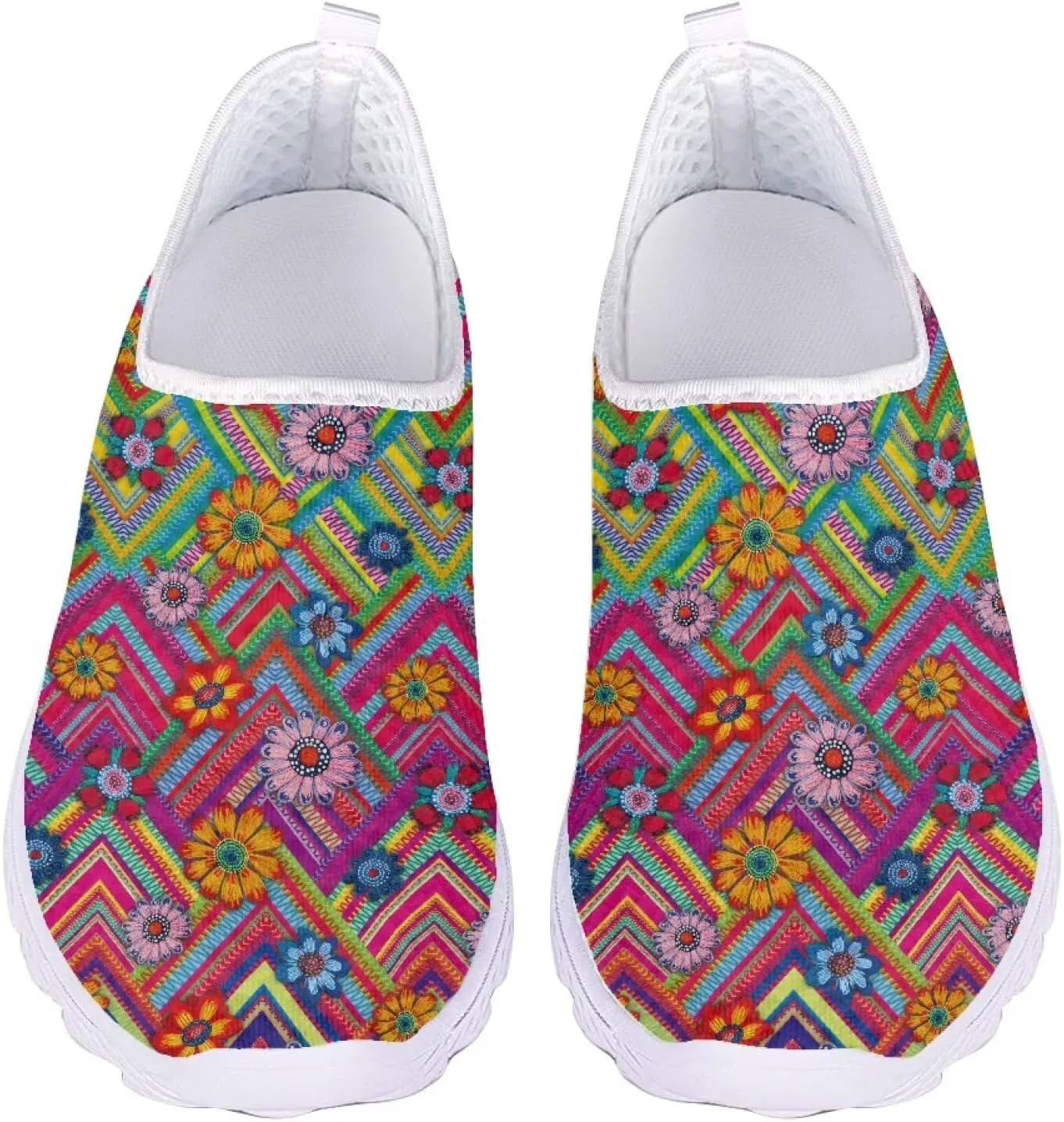 Women's Walking Shoes, Breathable Slip on Tennis Shoes Comfortable Sneakers, Casual Mesh Lightweight Athletic Sneakers