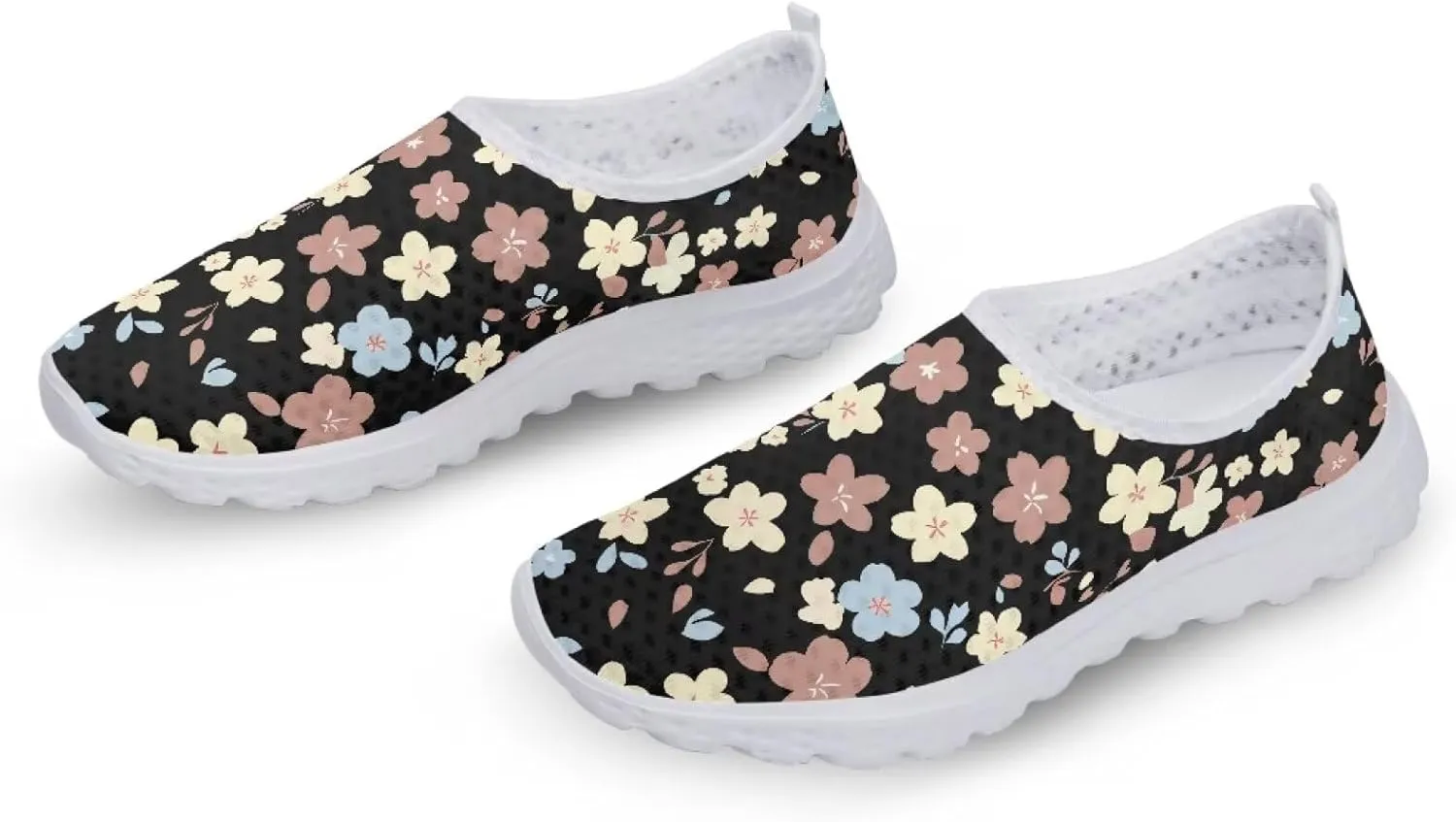 Women's Walking Shoes, Breathable Slip on Tennis Shoes Comfortable Sneakers, Casual Mesh Lightweight Athletic Sneakers