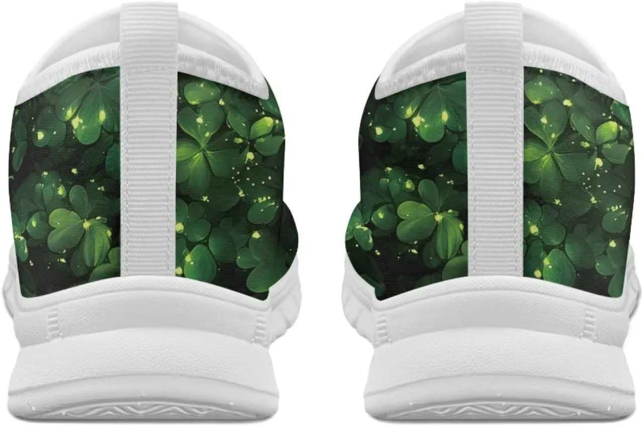 Xpyiqun St Patricks Day Sneakers for Women Size 5.5-11.5 Slip On Sneaker Womens Mesh Road Running Shoes Walking Loafer