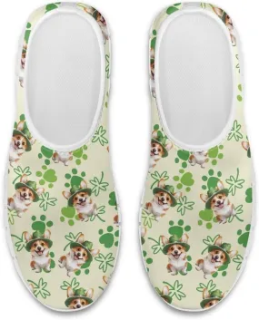 Xpyiqun St Patricks Day Walking Sneakers Size 5.5-11.5 Running Shoes for Women Mesh Gym Tennis Slip On Sneaker Athletic Loafer