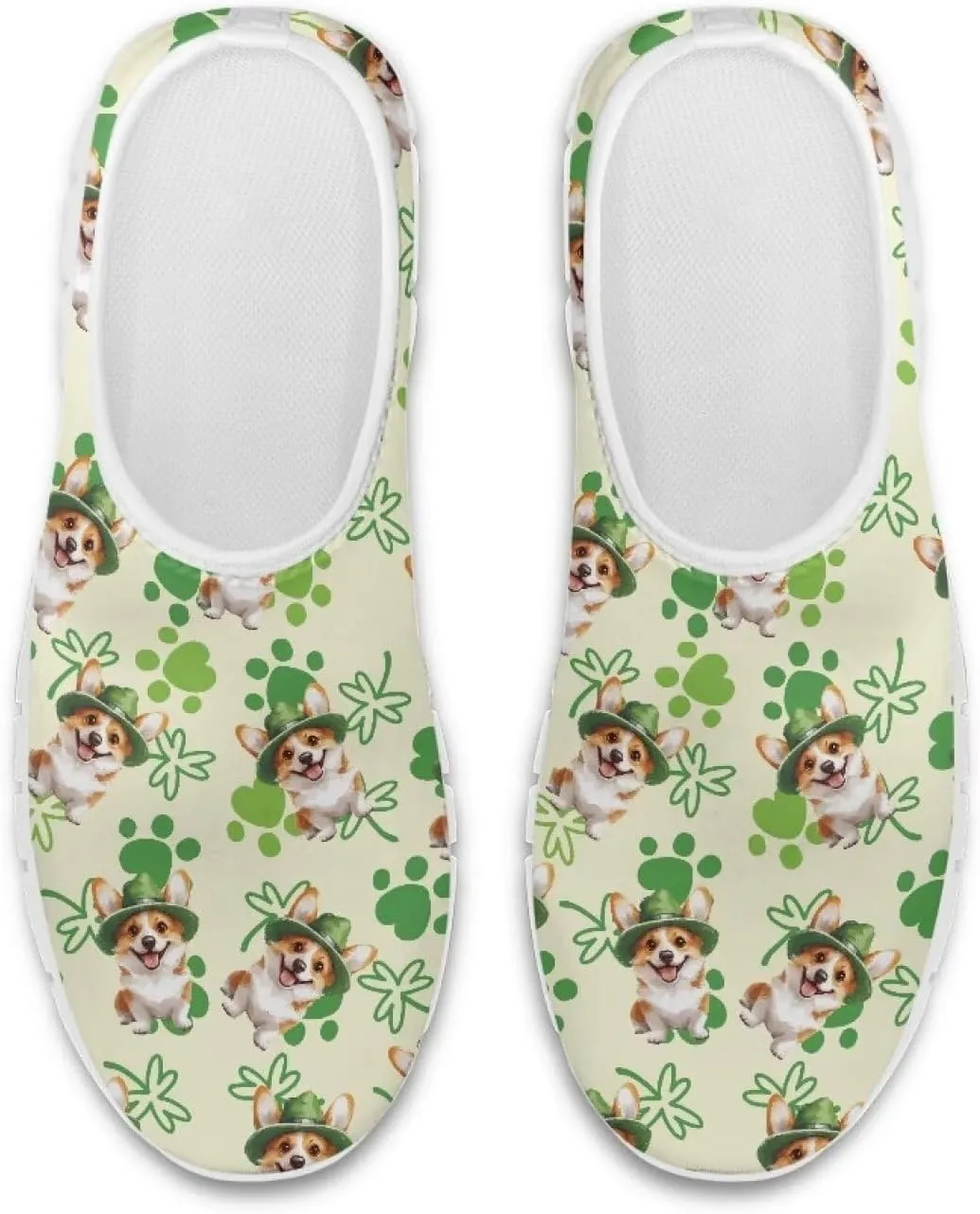 Xpyiqun St Patricks Day Walking Sneakers Size 5.5-11.5 Running Shoes for Women Mesh Gym Tennis Slip On Sneaker Athletic Loafer